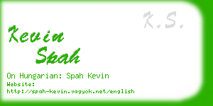 kevin spah business card